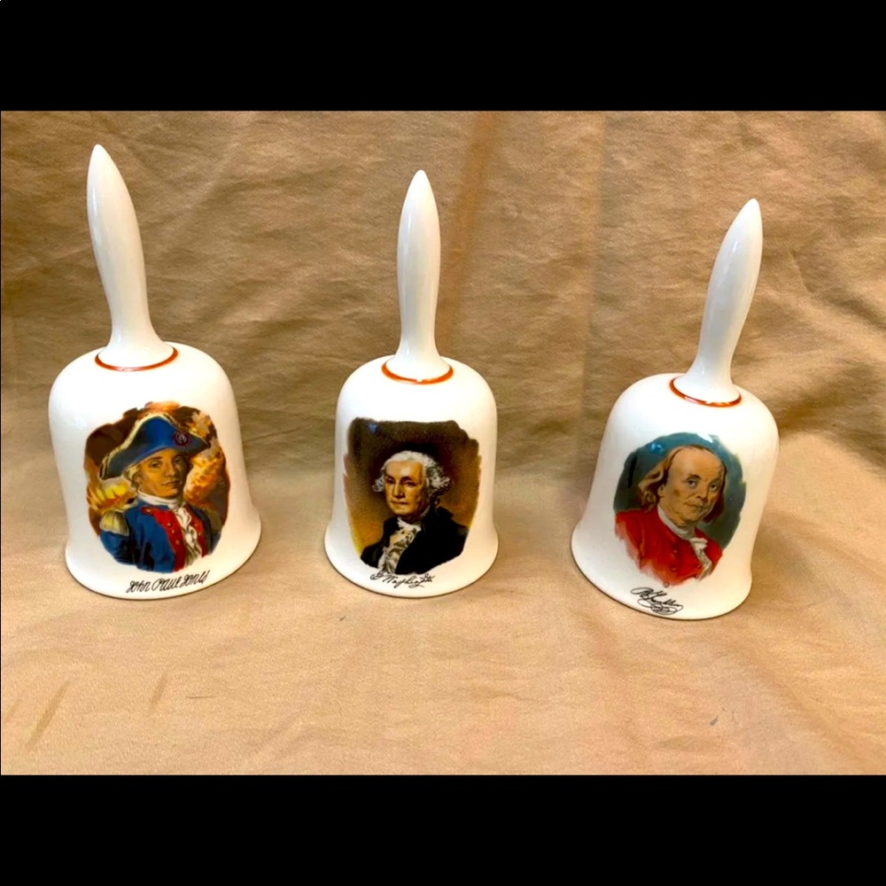 Nine Danberry mint Bicentennial bells